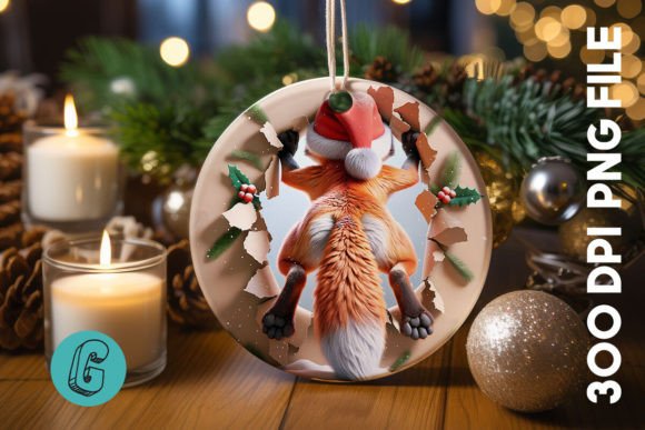 3D Cute Fox Christmas Ornament Back 03 Review
