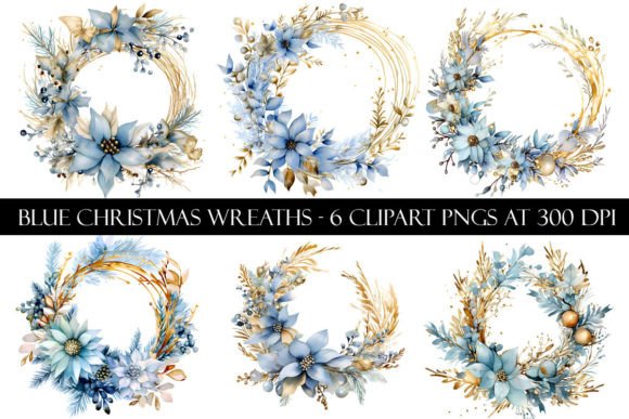 Blue Christmas Wreath Clipart: A Designer's Review for Illustrations