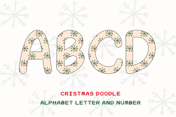 Christmas Doodle Alphabet Letter 18 for Brand Illustrations