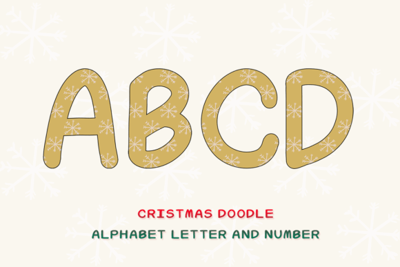 Christmas Doodle Alphabet Letter 20 Illustrations Review