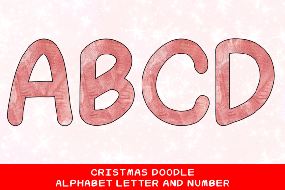 Christmas Doodle Alphabet Letter 25 for Festive Illustrations