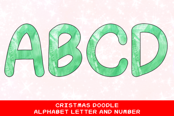 Christmas Doodle Alphabet Letter 64: Playful Illustrations for Local Brands
