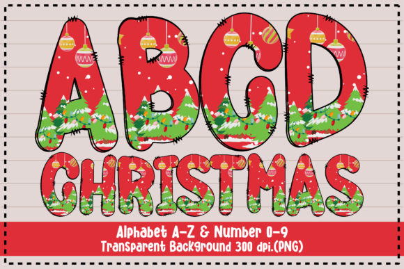 Christmas Doodle Letters and Number PNG Review