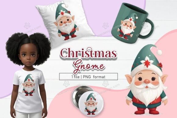 Christmas Gnome Sublimation Clipart_05 Review for Embroidery
