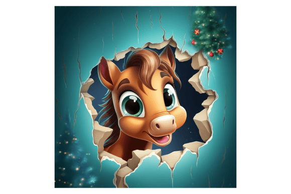 Christmas Horse Broken Wall 2: Modern Illustrations for Publishers