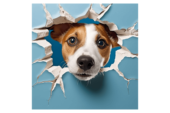 Christmas Jack Russel Broken Wall 1 Illustrations Review