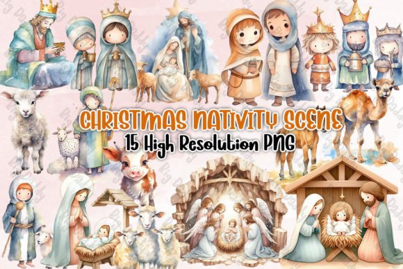 Christmas Nativity Scene Clipart PNG Review