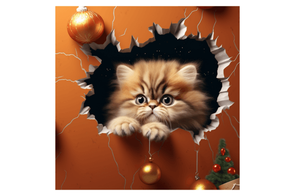 Christmas Persian Cat Broken Wall 4: A Review for Sellers