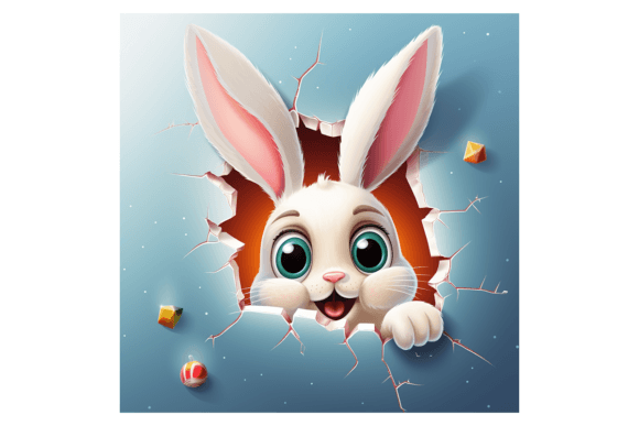 Christmas Rabbit Broken Wall 1: A Fresh Take on Seasonal Illustrations