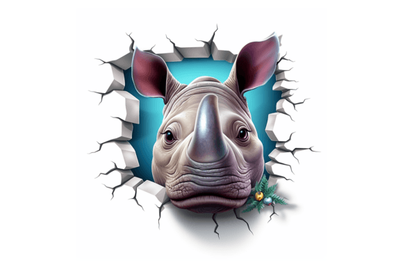 Christmas Rhino Broken Wall: A Review for Digital Illustrations