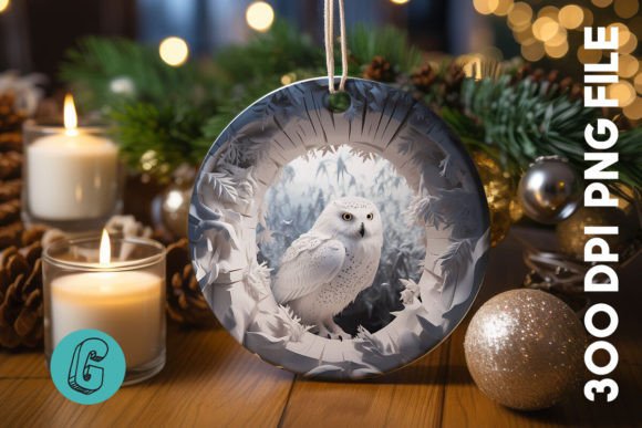 Cute Owl Christmas Ornament PNG 20 for Modern Illustrations