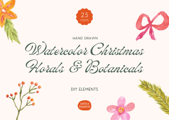 Florals Christmas Watercolor Review for Designers