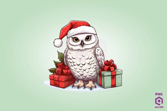 Snowy Owl with Christmas Gifts: A Review of Premium Illustrations