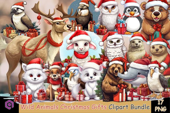 Wild Animals Christmas Gifts Bundle: A Designer's Review of Festive Illustrations